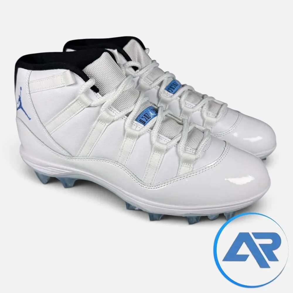 Nike Air Jordan 11 Mid TD Men's Size 9.5 Football Cleats Legend Blue HM7324-104